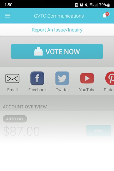 Voting by using the GoGVTC mobile app